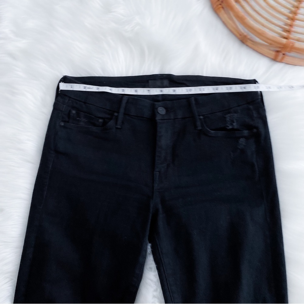 Mother Denim The Looker Ankle Fray Jeans  Guilty As Sin Distressed Ripped 29 - Picture 13 of 16